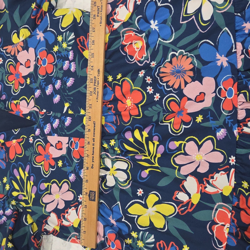 THML Beautiful Navy Blue Dress With A Bright Floral Pattern. Excellent Condition - Picture 12 of 12